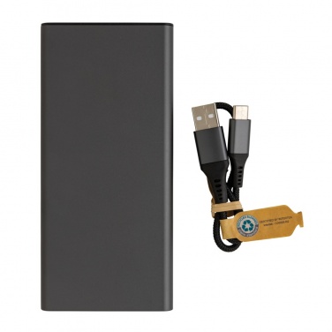 Logotrade advertising products photo of: Terra RCS recycled 18W aluminium powerbank 10.000 mAh