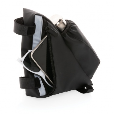 Logo trade promotional merchandise picture of: PU high visibility bike frame bag with bottle holder