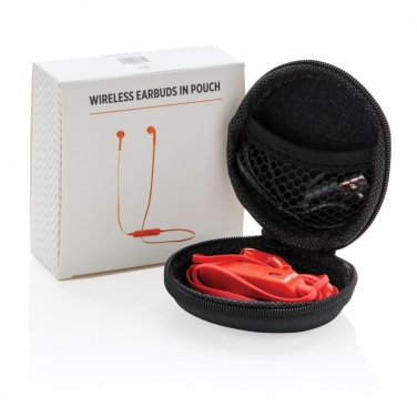 Logo trade corporate gifts image of: Wireless earbuds in pouch