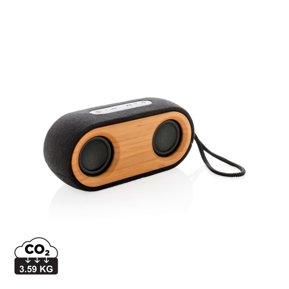 Logotrade promotional product image of: Bamboo X double speaker