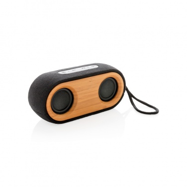 Logo trade promotional giveaways image of: Bamboo X double speaker