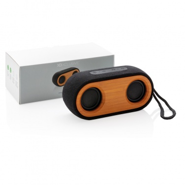 Logo trade promotional items picture of: Bamboo X double speaker
