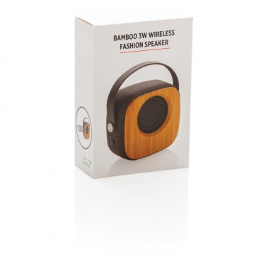 Logo trade promotional gifts image of: Bamboo 3W Wireless Fashion Speaker