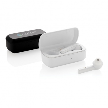 Logo trade corporate gifts image of: Free Flow TWS earbuds in charging case