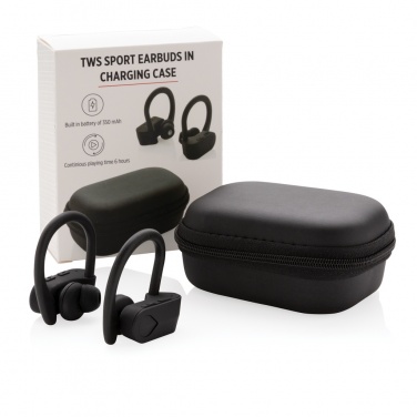 Logo trade promotional items picture of: TWS sport earbuds in charging case