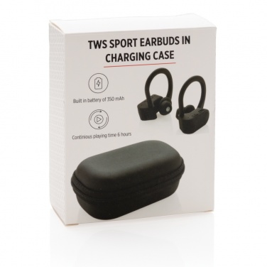 Logo trade promotional items picture of: TWS sport earbuds in charging case