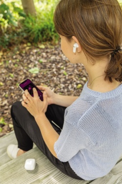 Logo trade promotional item photo of: TWS earbuds in UV-C sterilising charging case
