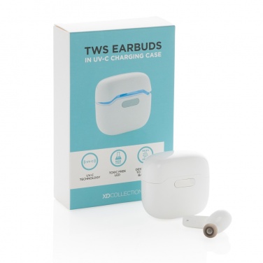 Logotrade promotional item picture of: TWS earbuds in UV-C sterilising charging case
