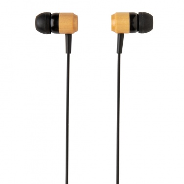 Logo trade business gift photo of: Bamboo wireless earbuds