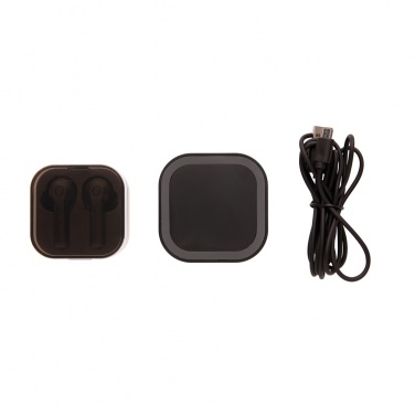 Logo trade corporate gifts picture of: TWS earbuds in wireless charging case
