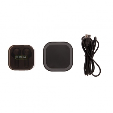 Logotrade corporate gift image of: TWS earbuds in wireless charging case