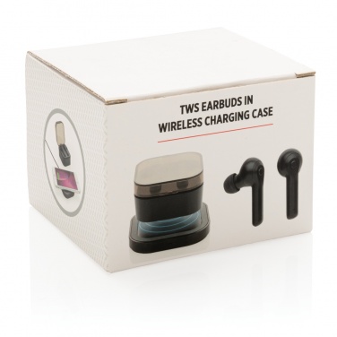 Logo trade promotional items picture of: TWS earbuds in wireless charging case