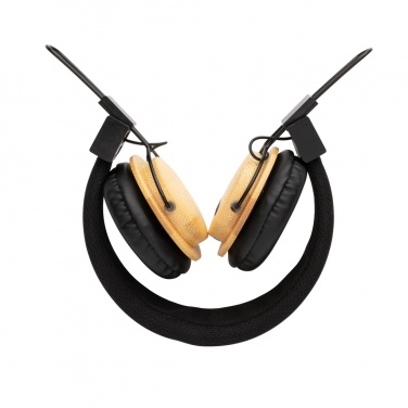 Logo trade business gift photo of: Bamboo wireless headphone