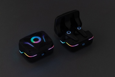 Logo trade business gifts image of: RGB gaming earbuds with ENC