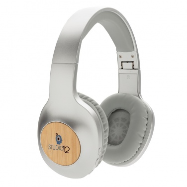 Logo trade promotional giveaway photo of: Dakota Bamboo wireless headphone