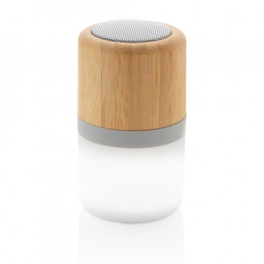 Logo trade promotional giveaway photo of: Bamboo colour changing 3W speaker light