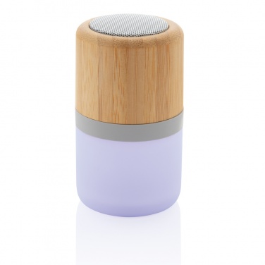 Logo trade promotional product photo of: Bamboo colour changing 3W speaker light