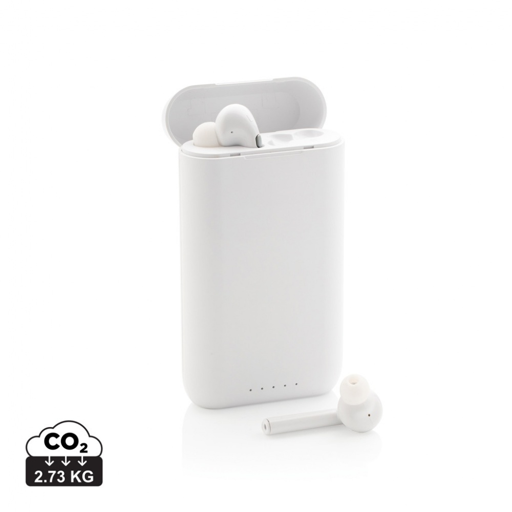 Logotrade promotional item image of: Liberty TWS earbuds with 5.000 mAh powerbank