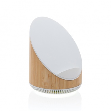 Logotrade promotional item picture of: Ovate bamboo 5W speaker with 15W wireless charger