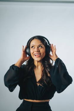 Logo trade promotional items image of: Urban Vitamin Cupertino RCS rplastic ANC headphone