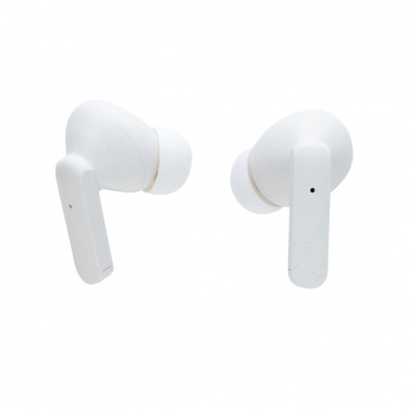 Logotrade promotional item image of: Oregon RCS recycled plastic and cork TWS earbuds