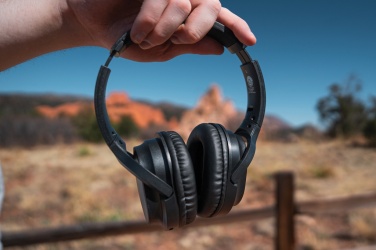 Logo trade business gift photo of: RCS recycled plastic Elite Foldable wireless headphone