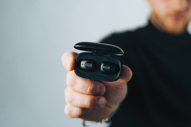 Logo trade promotional gifts image of: Urban Vitamin Palm Springs RCS rplastic ENC earbuds