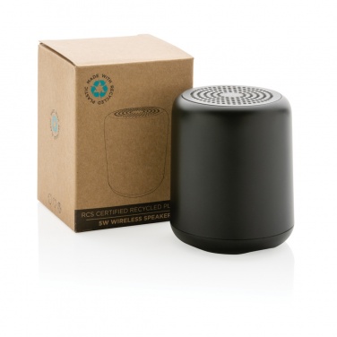 Logo trade promotional merchandise image of: RCS certified recycled plastic 5W Wireless speaker