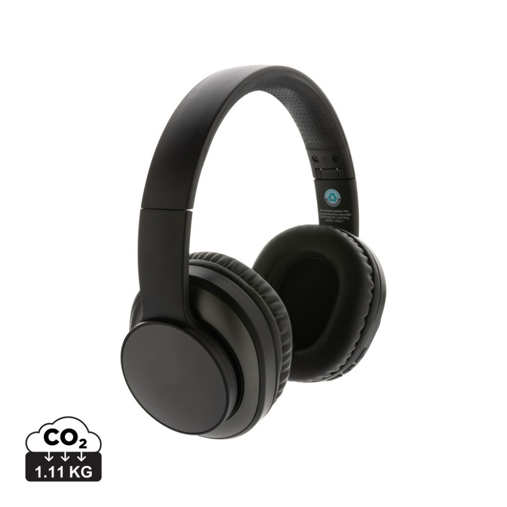 Logo trade promotional item photo of: Terra RCS recycled aluminium wireless headphone