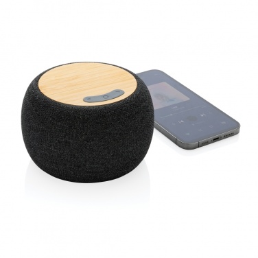 Logotrade promotional product picture of: RCS Rplastic/PET and bamboo 5W speaker