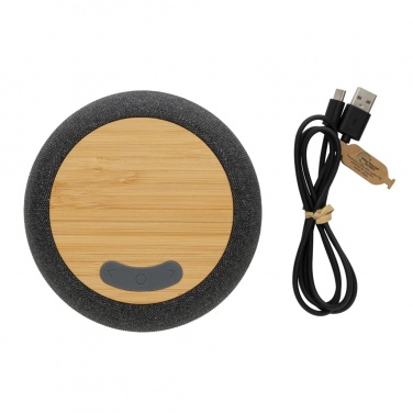 Logo trade corporate gifts image of: RCS Rplastic/PET and bamboo 5W speaker