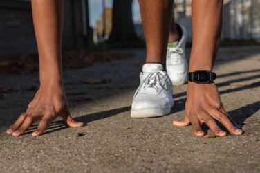 Logotrade business gift image of: RCS recycled TPU  activity watch 1.47'' screen with HR