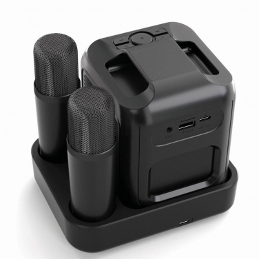Logo trade promotional products picture of: Singvibe RCS recycled plastic karaoke set with double mic