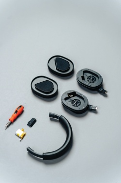 Logo trade promotional merchandise image of: Irvine RCS recycled and repairable ANC wireless headphone
