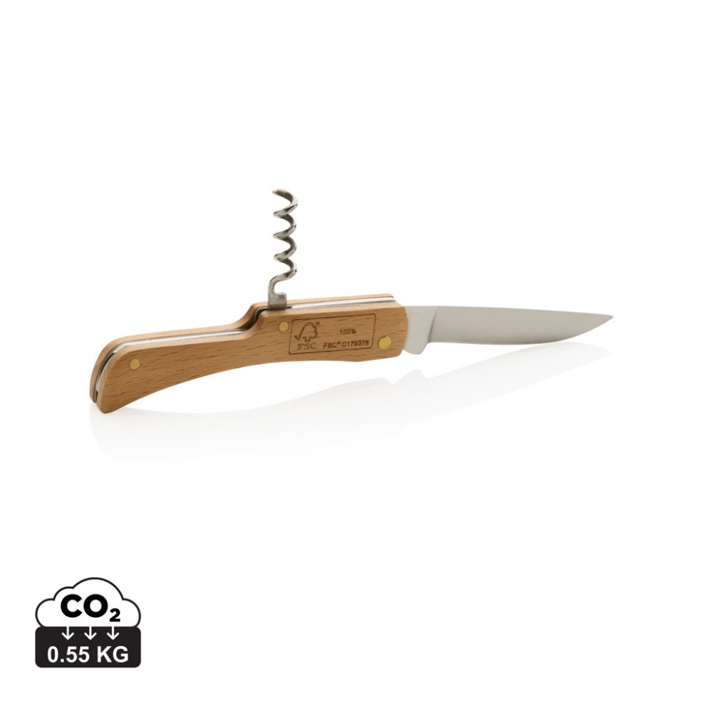 Logotrade promotional merchandise photo of: Wooden knife with bottle opener