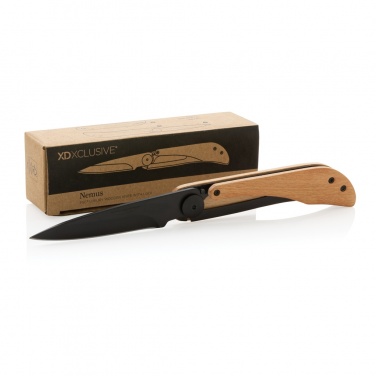Logo trade promotional merchandise photo of: Nemus Luxury Wooden knife with lock