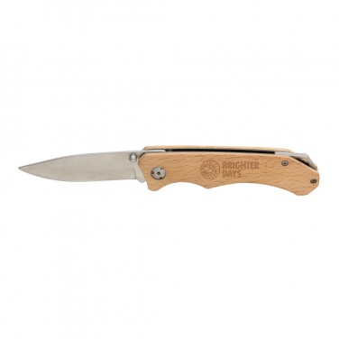 Logo trade promotional gifts picture of: Wooden outdoor knife
