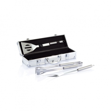 Logotrade promotional item picture of: 3 pcs barbecue set in aluminium box