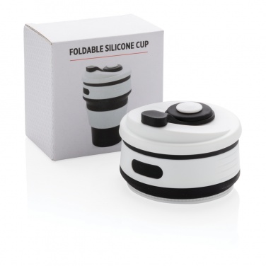 Logo trade promotional gifts image of: Foldable silicone cup