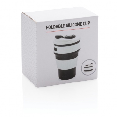 Logo trade corporate gifts image of: Foldable silicone cup