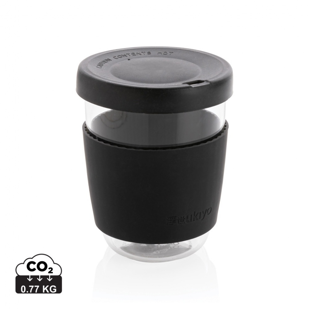 Logo trade promotional gift photo of: Ukiyo borosilicate glass with silicone lid and sleeve