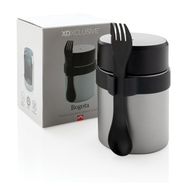 Logo trade promotional merchandise photo of: Bogota food flask with ceramic coating