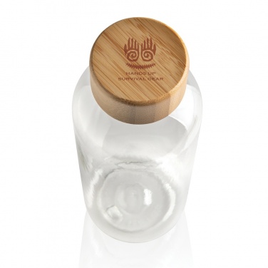 Logo trade promotional item photo of: RCS RPET bottle with bamboo lid