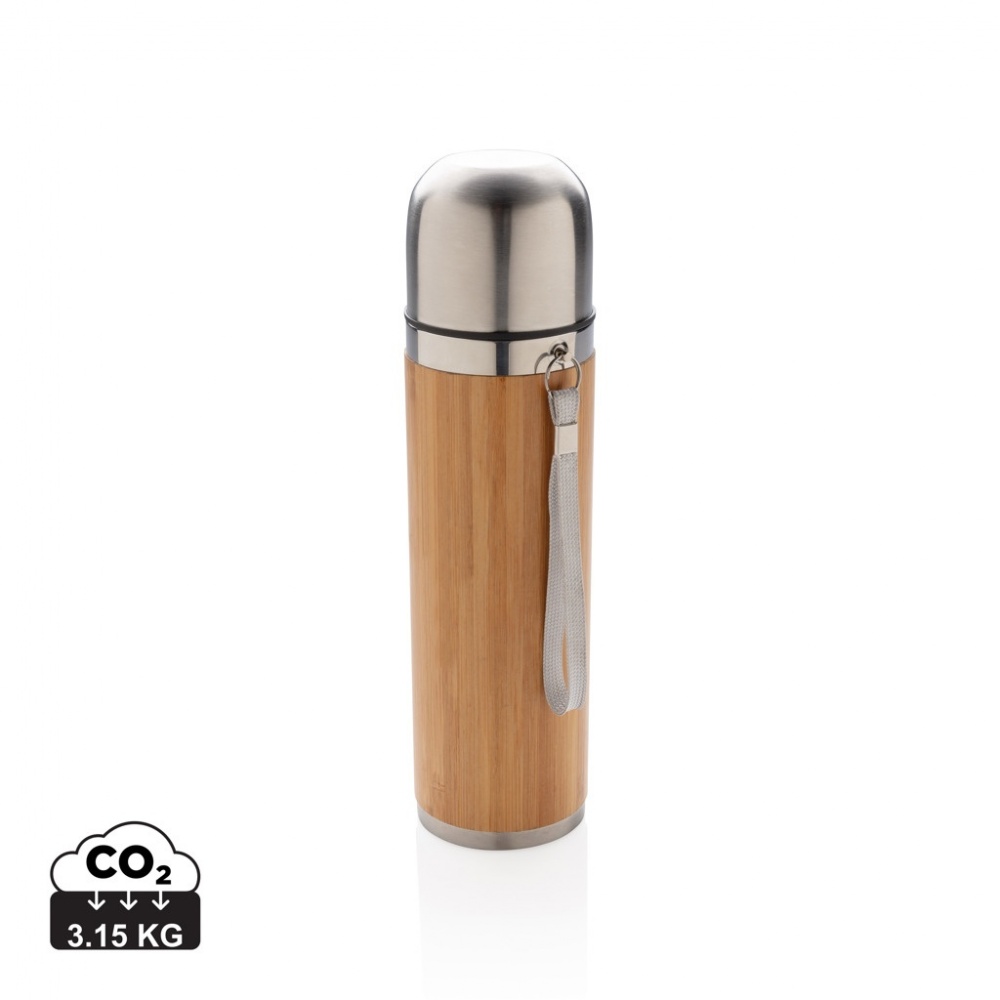 Logotrade advertising products photo of: Bamboo vacuum travel flask