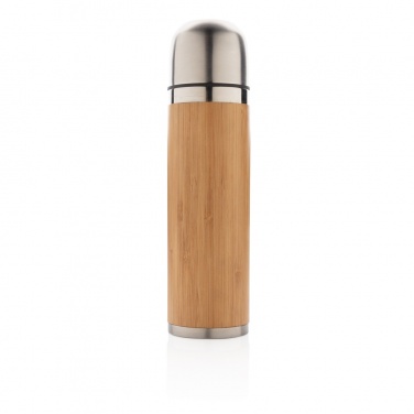 Logo trade advertising products picture of: Bamboo vacuum travel flask