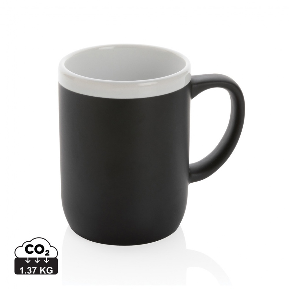 Logo trade advertising products image of: Ceramic mug with white rim 300ml