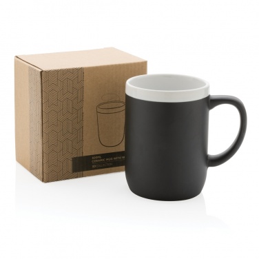 Logotrade promotional giveaway image of: Ceramic mug with white rim 300ml