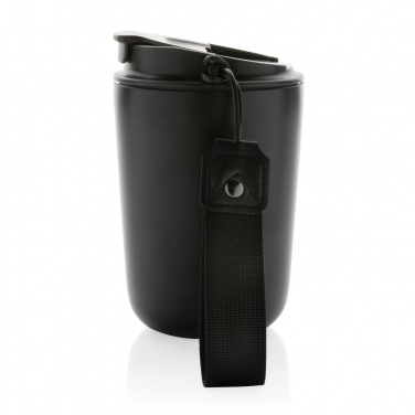 Logo trade promotional merchandise image of: Cuppa RCS re-steel vacuum tumbler with lanyard