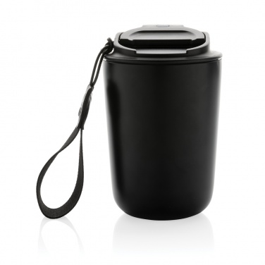 Logo trade advertising products image of: Cuppa RCS re-steel vacuum tumbler with lanyard