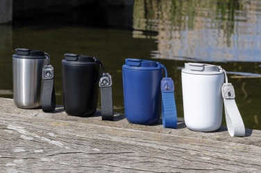 Logotrade promotional product picture of: Cuppa RCS re-steel vacuum tumbler with lanyard